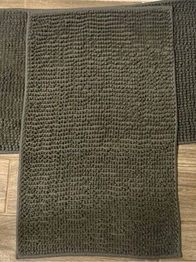 2 Plush Textured Bath Rug - Dark Charcoal